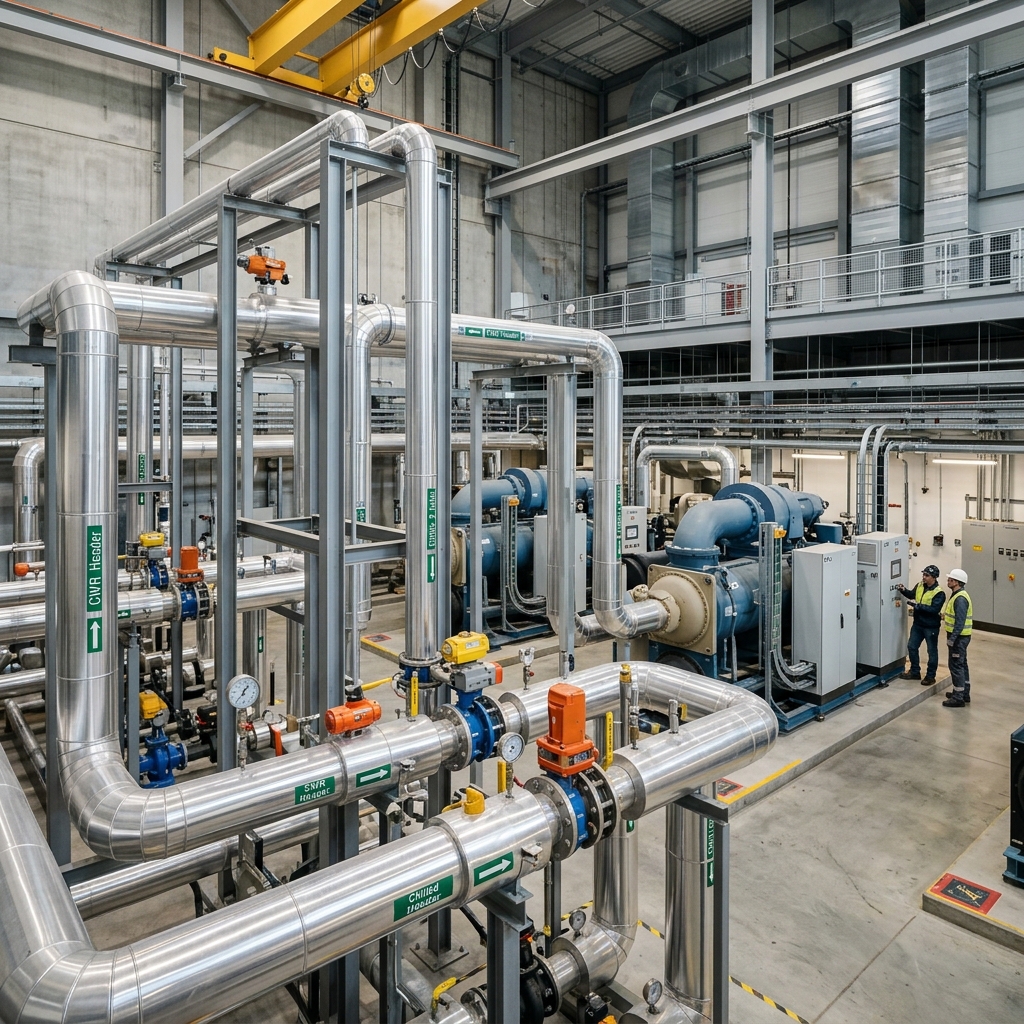 Industrial HVAC plant room