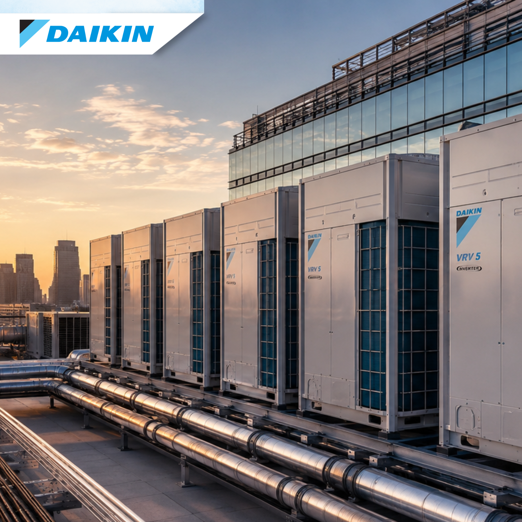 Daikin VRV rooftop installation